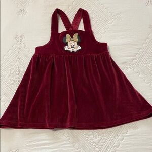 Disney baby Burgundy Minnie Mouse Corduroy Dress